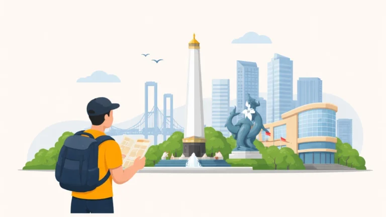 ilustrasi kota surabaya modern