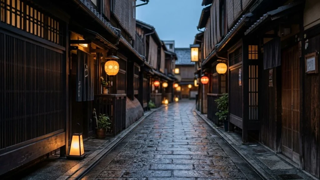 Gang berbatu kawasan Gion Kyoto dalam itinerary Jepang 7 hari untuk WNI