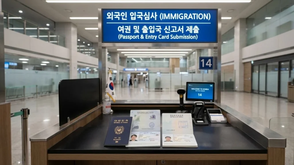Konter imigrasi Bandara Incheon Korea Selatan, referensi korea bebas visa untuk Indonesia