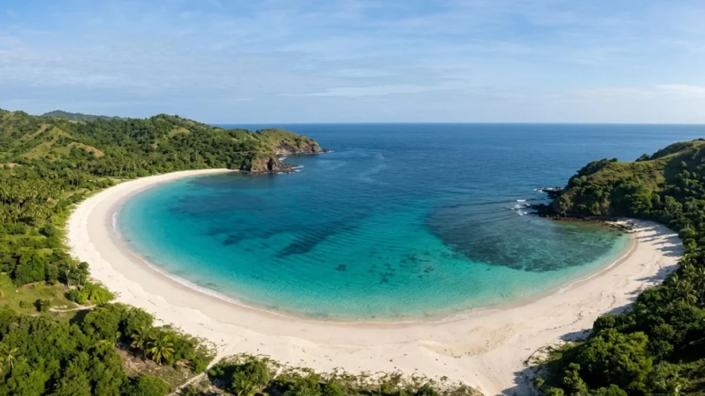 Teluk bulan sabit di wisata Lombok yang wajib dikunjungi, Pantai Selong Belanak