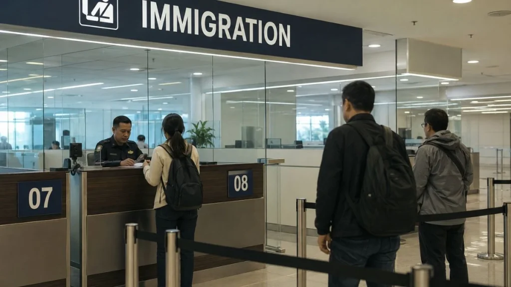Ke China apakah perlu visa — petugas memeriksa dokumen visa turis China untuk WNI