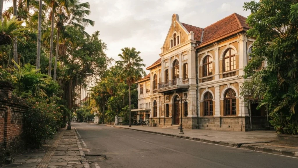 Preserved colonial-era building in Surabaya's old town representing the city's top historical attractions